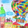 wyróżnienie „Pierwszy lot Polaka balonem” Dominika Sekreta, lat 5, Przeworsk, op. Małgorzata Pieniążek, Katarzyna Sławińska